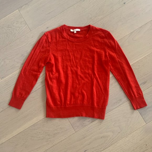 Maje Marise Lightweight Wool Sweater Red - Picture 1 of 6